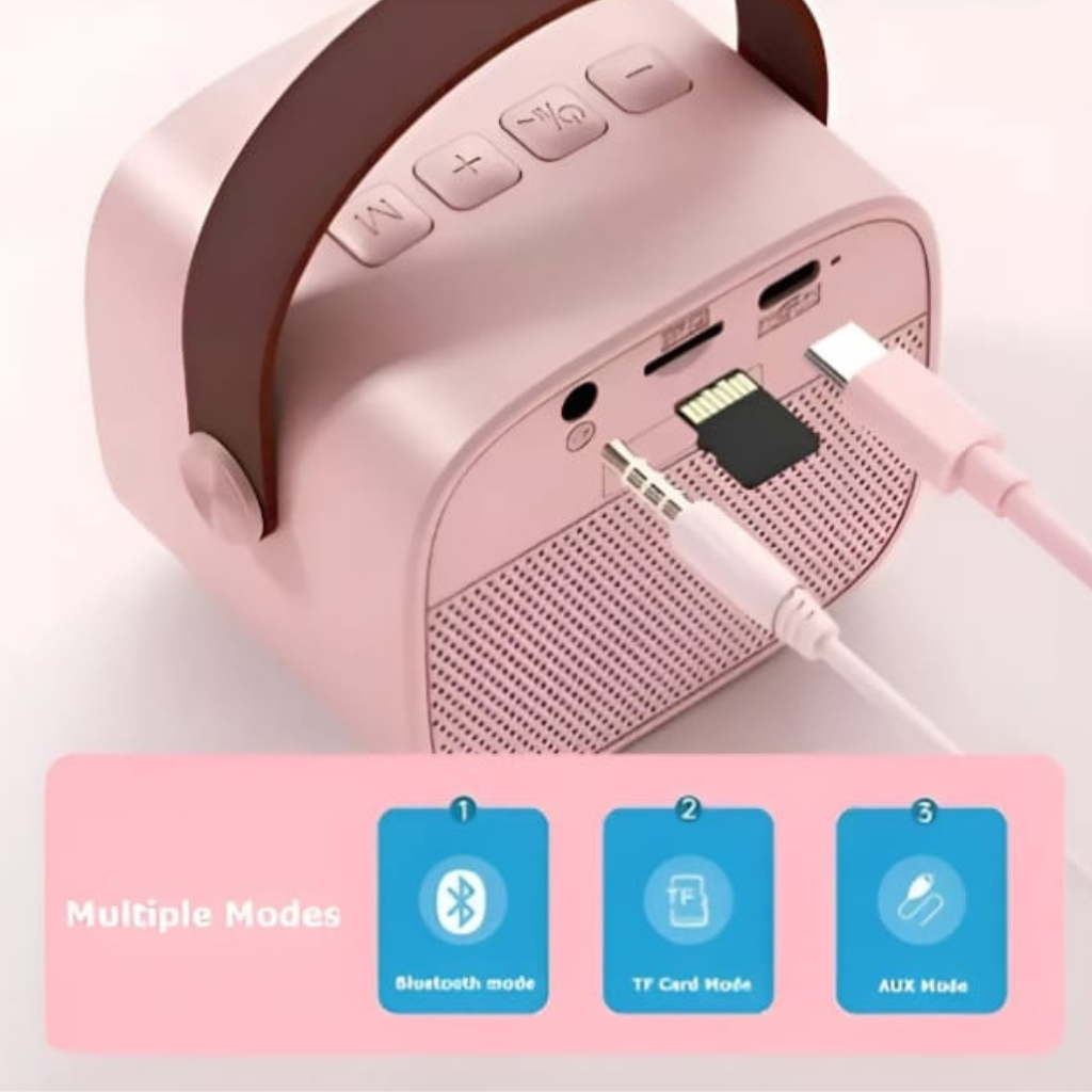 Altavoz portátil y microfonos para Karaoke Bluetooth - Imagen 2